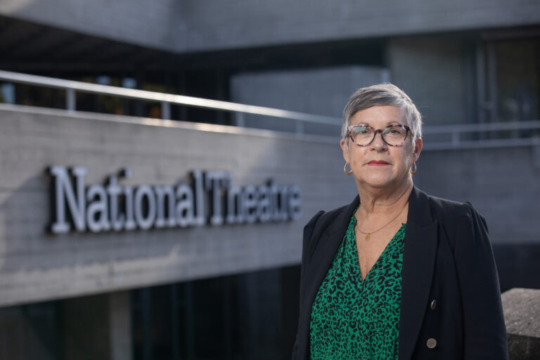 Phillipa Childs pictured outside the National Theatre in London.