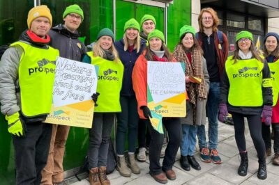 Picture of Prospect members on the picket line