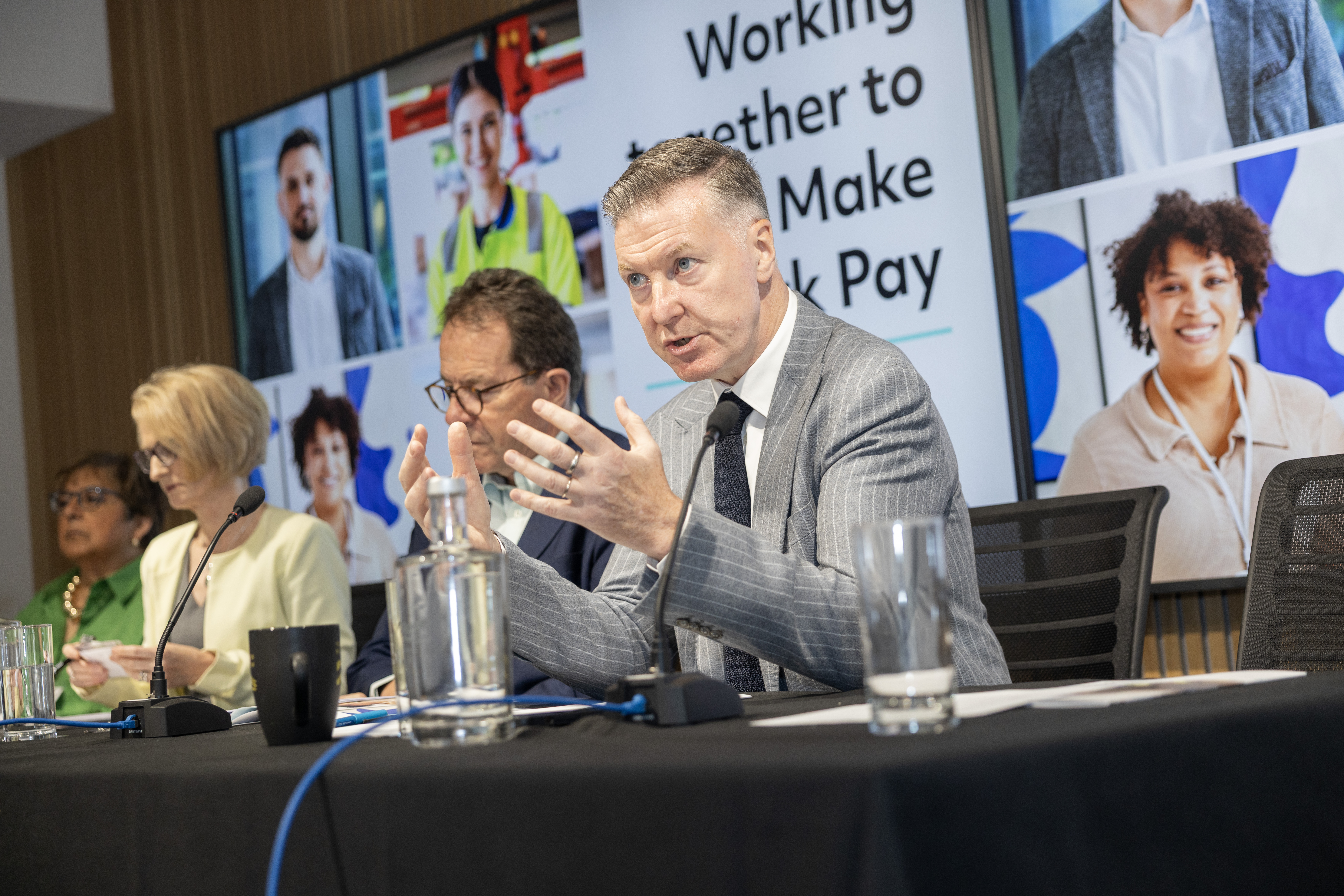 Mike Clancy speaking on the panel at the event