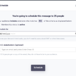 Scheduling send and CC recipients